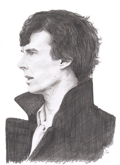 Portrait des Schauspielers Benedict Cumberbatch als Sherlock Holmes